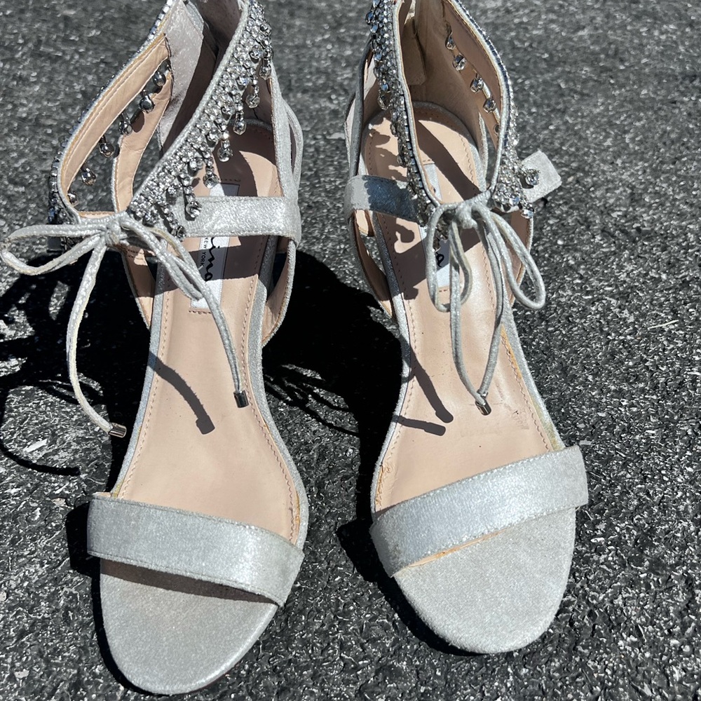 Nina NY Elegant Silver Women's heels